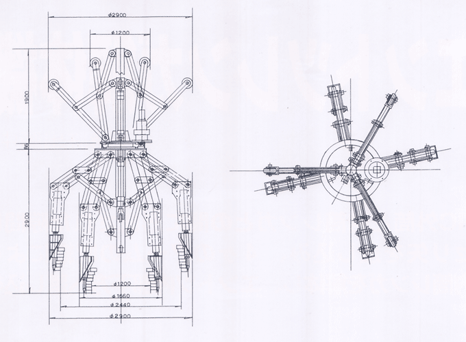 Chimney brick dismantling machine